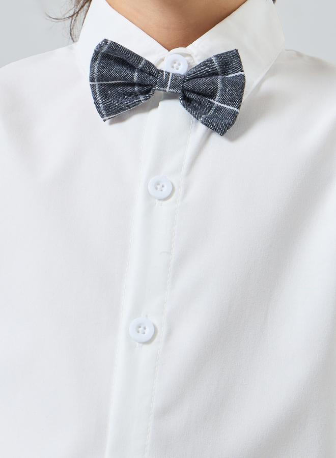 ستايلي طقم قميص وبنطال مع فيونكة - Image 3